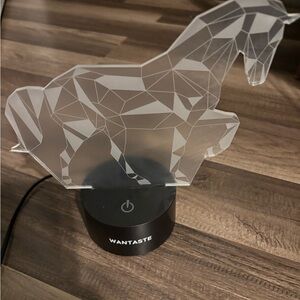 Geometric Horse LED Light - Black